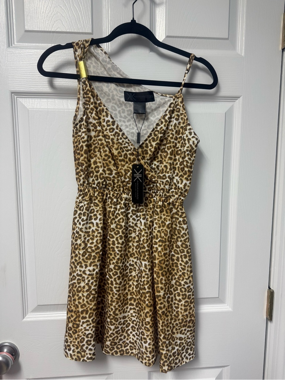 Kardashian Kollection Leopard Print Mini Dress - Brown